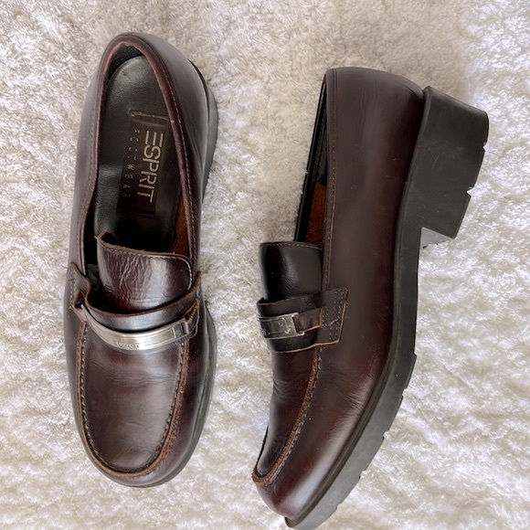 Esprit Shoes Vintage Esprit Leather Loafers Poshmark